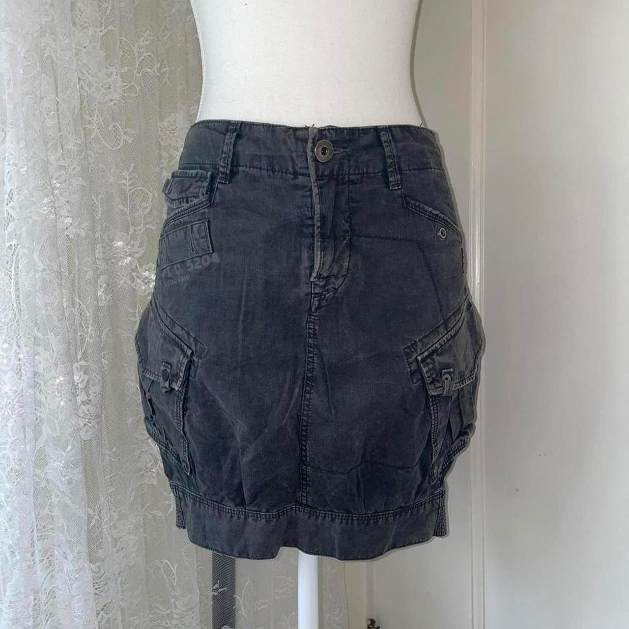 G-Star dark gray utility subversive midi skirt