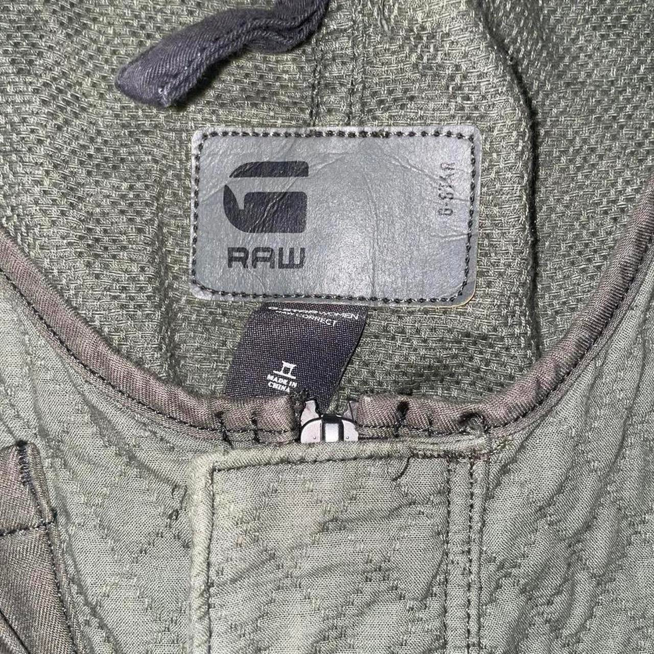 G-Star army green quilted cargo jacket