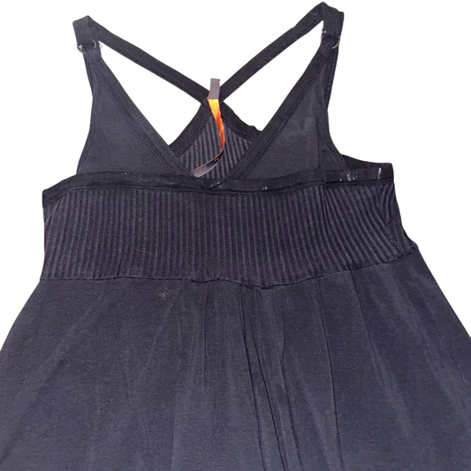 Cop. Copine black graphic strappy midi dress | mid-2000s