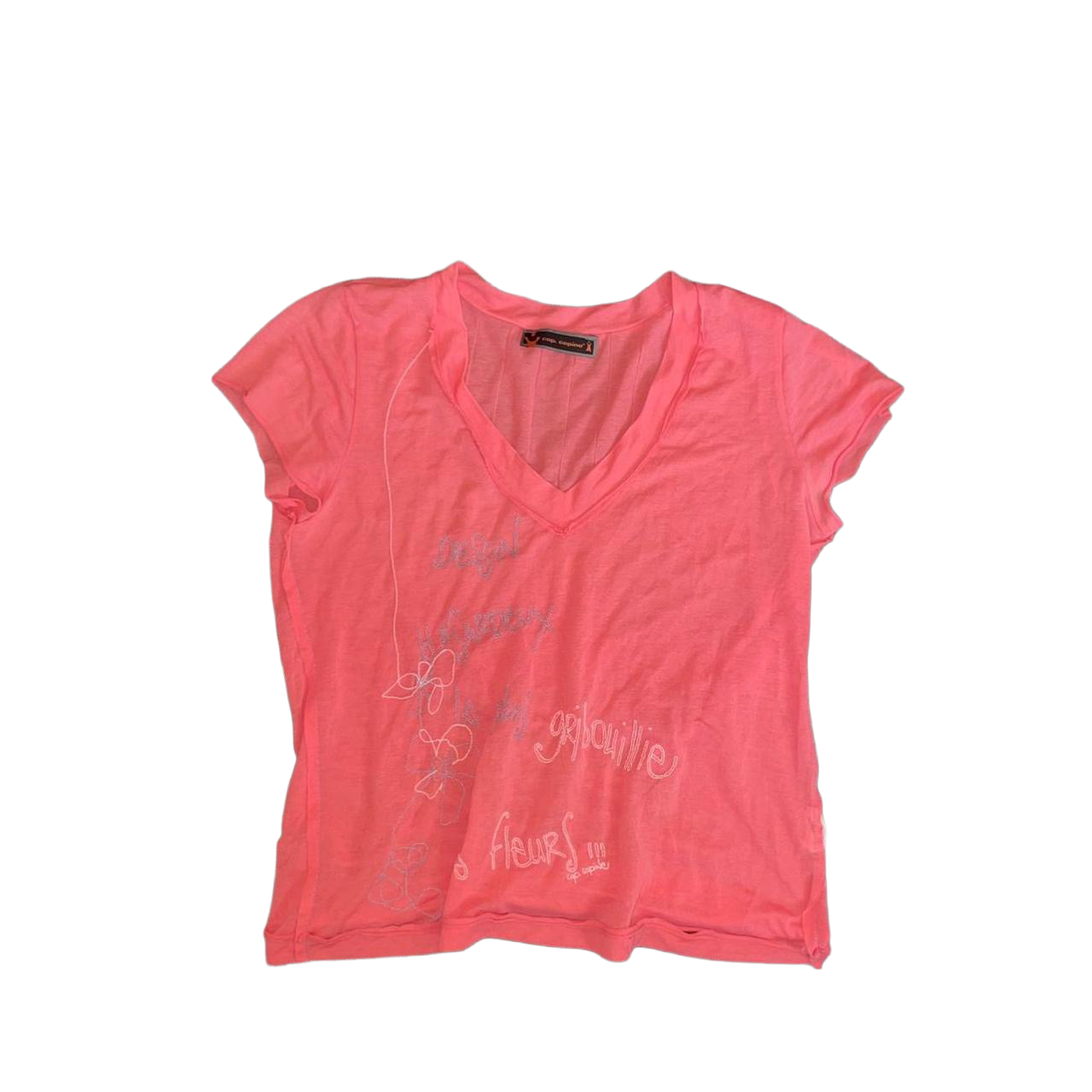 Cop. Copine sheer pink graphic top