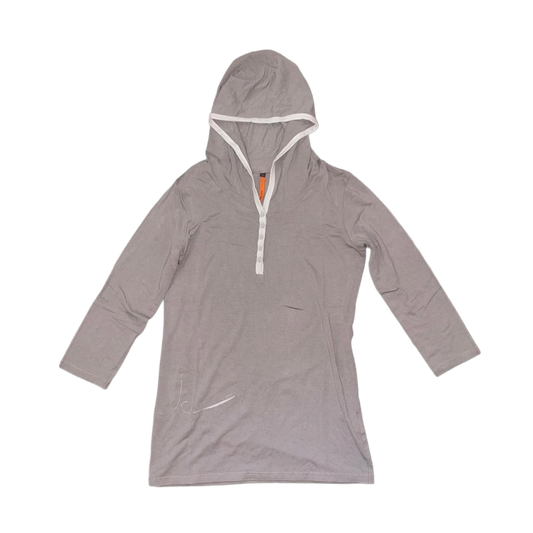 Cop. Copine gray hooded long sleeve with button detailing