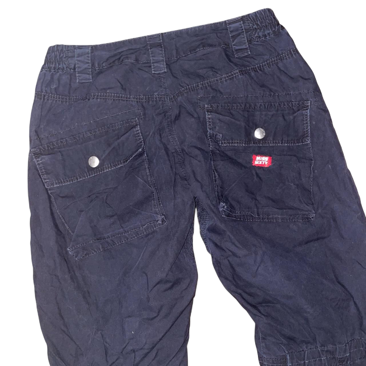 Miss Sixty black utility ruched cargo pants | mid-2000s