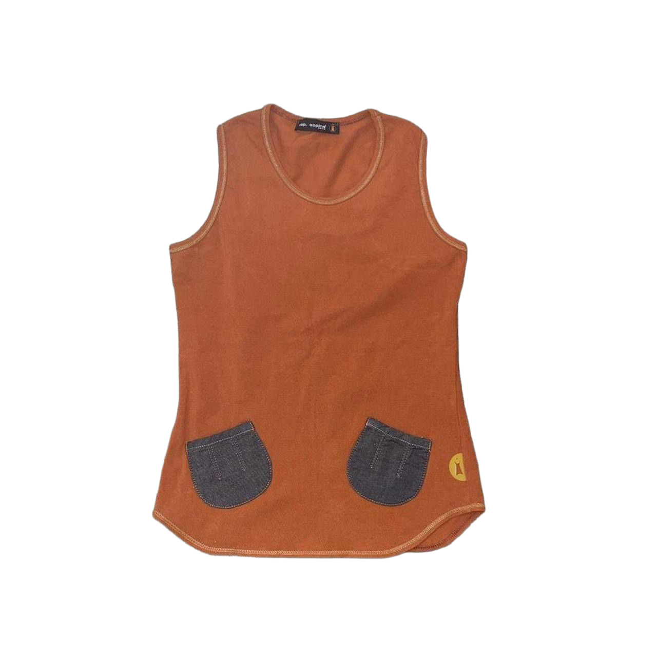 Cop. Copine burnt orange tank with pocket details