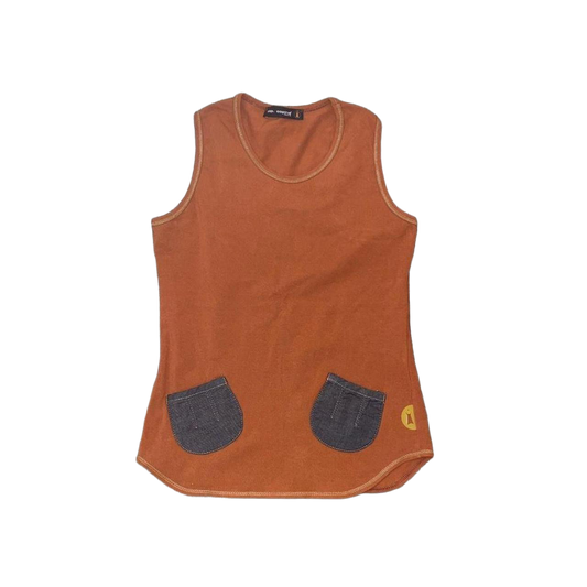 Cop. Copine burnt orange tank with pocket details