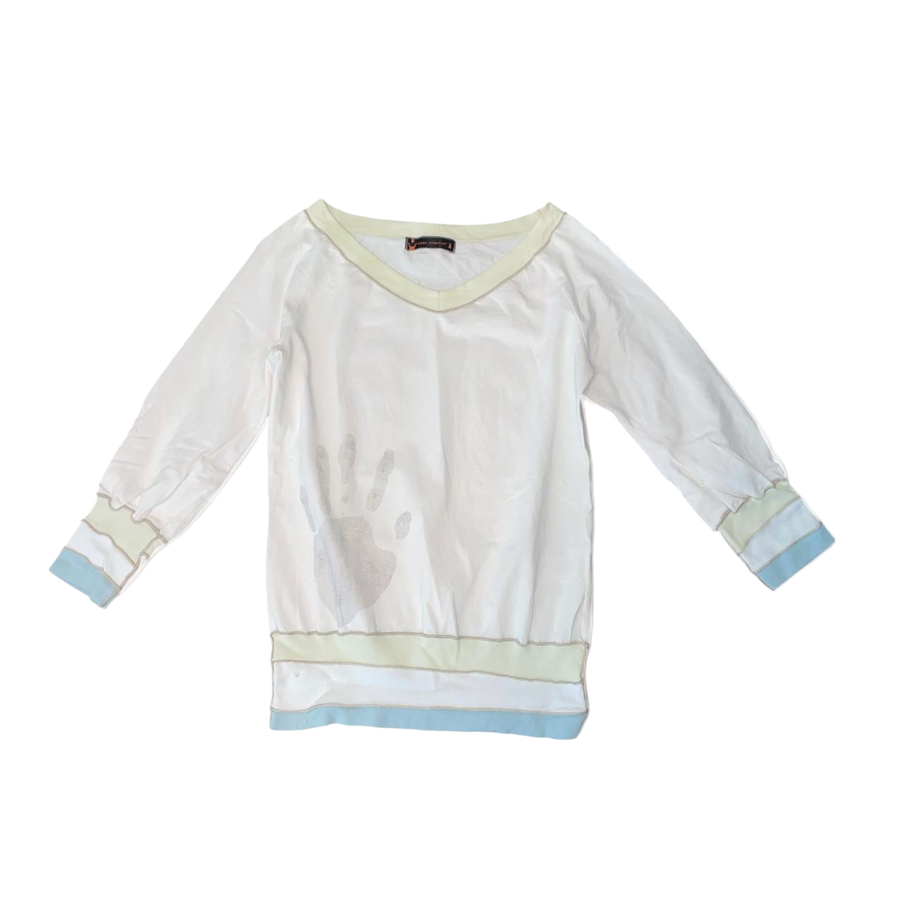 Cop. Copine white graphic long sleeve | early-2000s