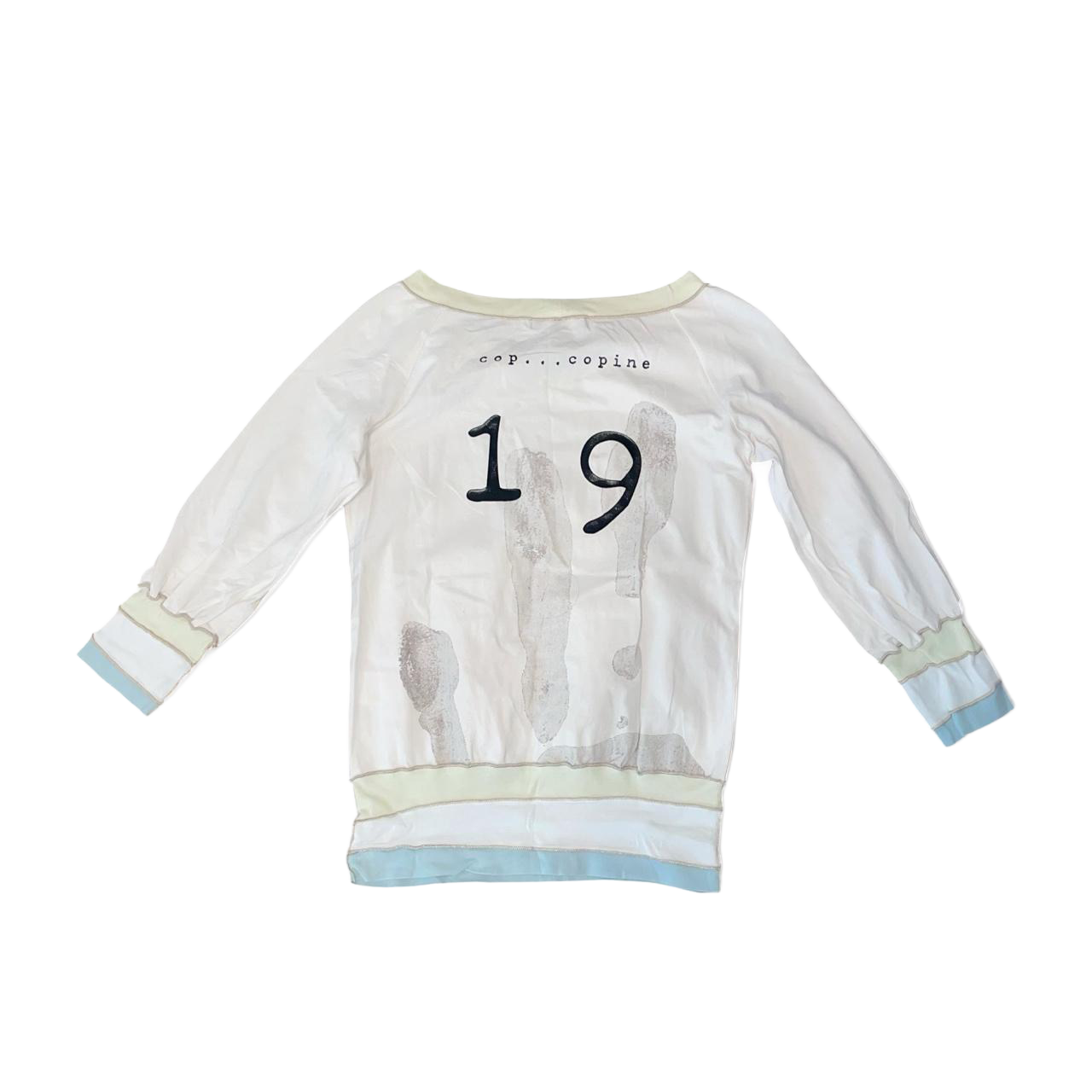 Cop. Copine white graphic long sleeve | early-2000s