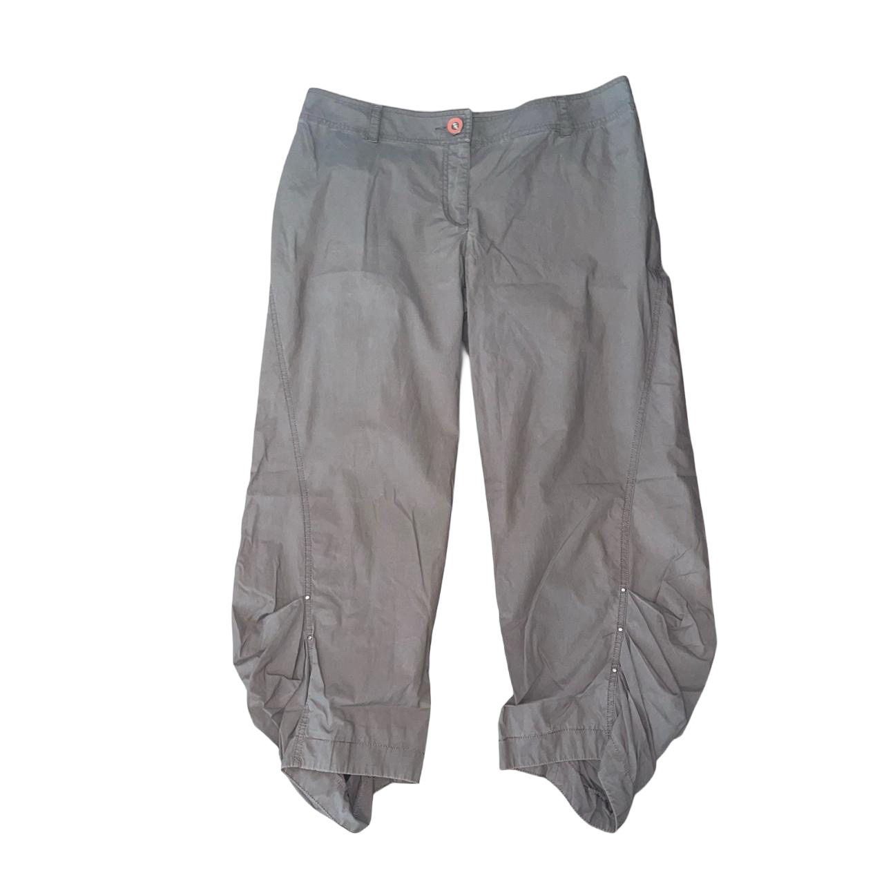 Cop. Copine muted brown oversized gathered capris | mid-2000s