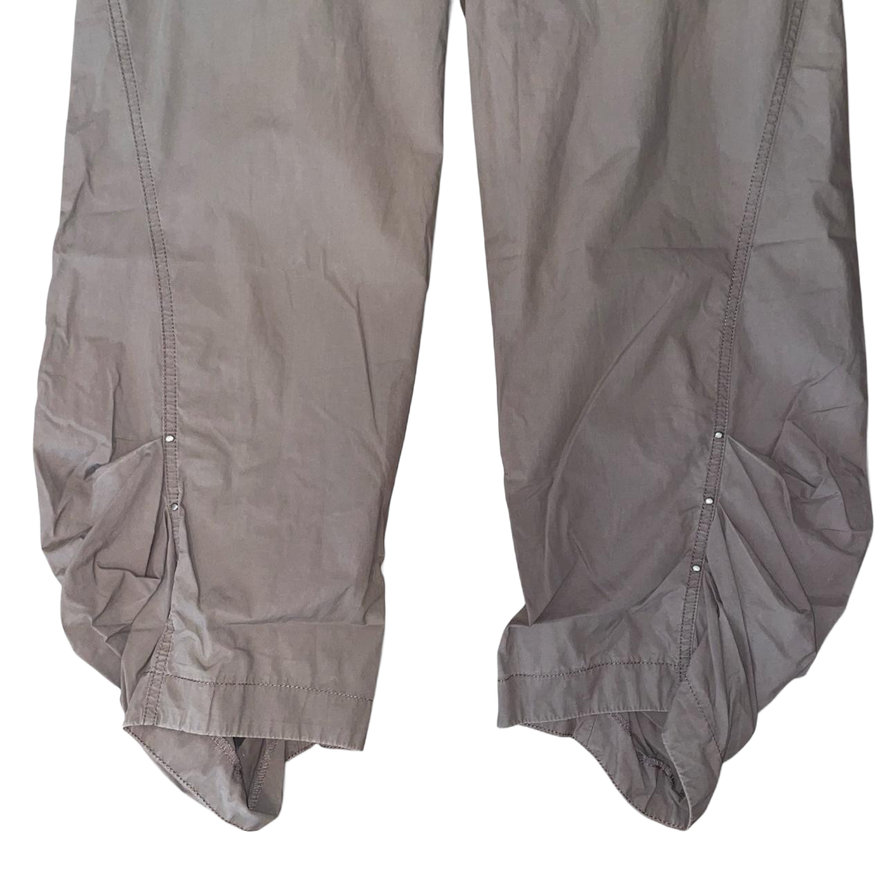Cop. Copine muted brown oversized gathered capris | mid-2000s