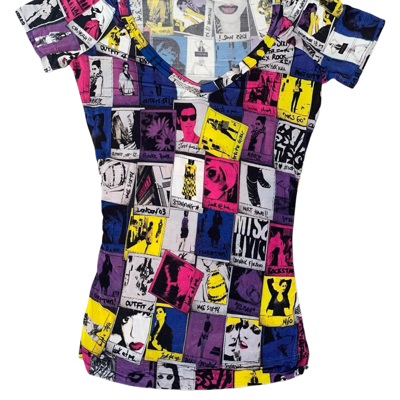 Miss Sixty pop art graphic top | early-2000s