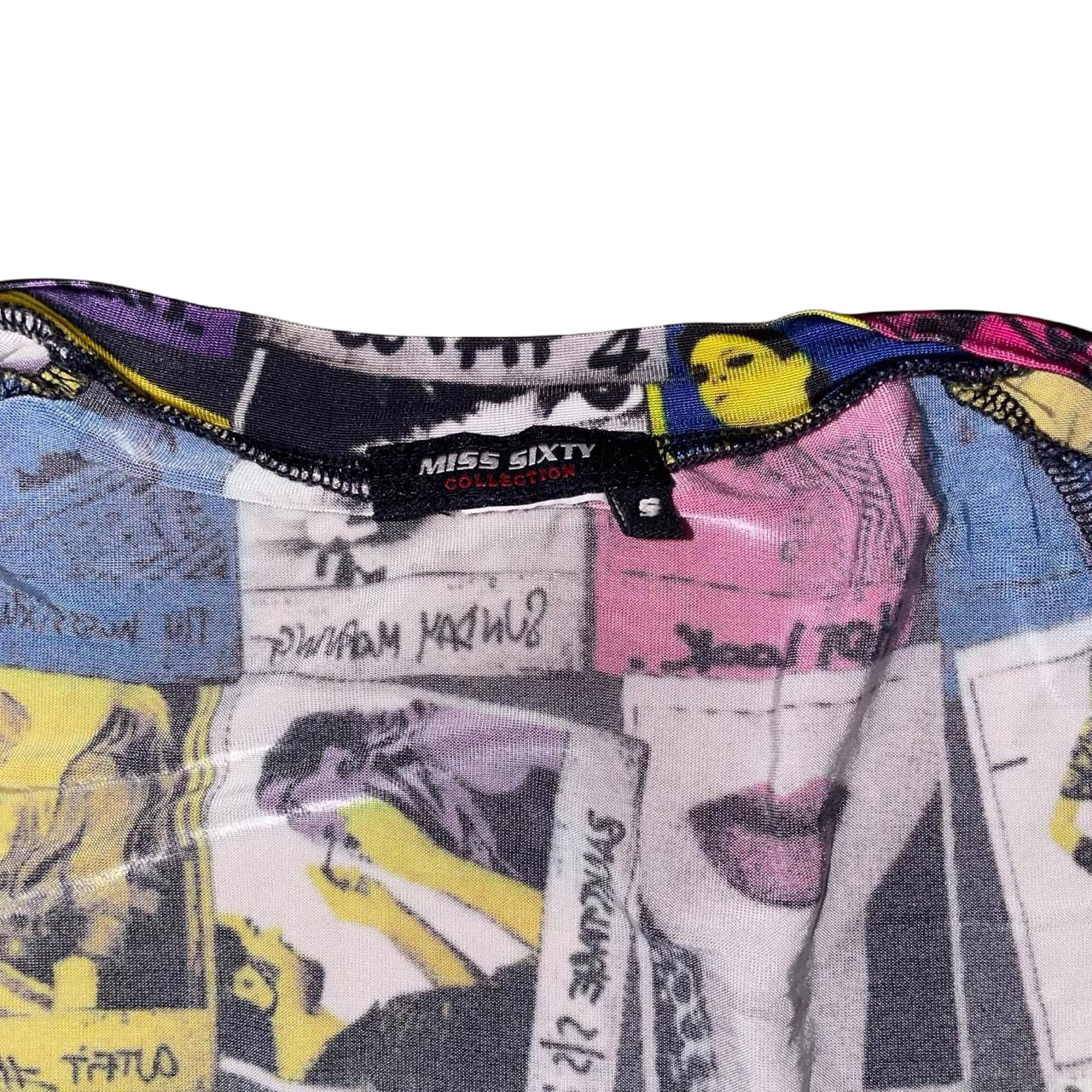 Miss Sixty pop art graphic top | early-2000s