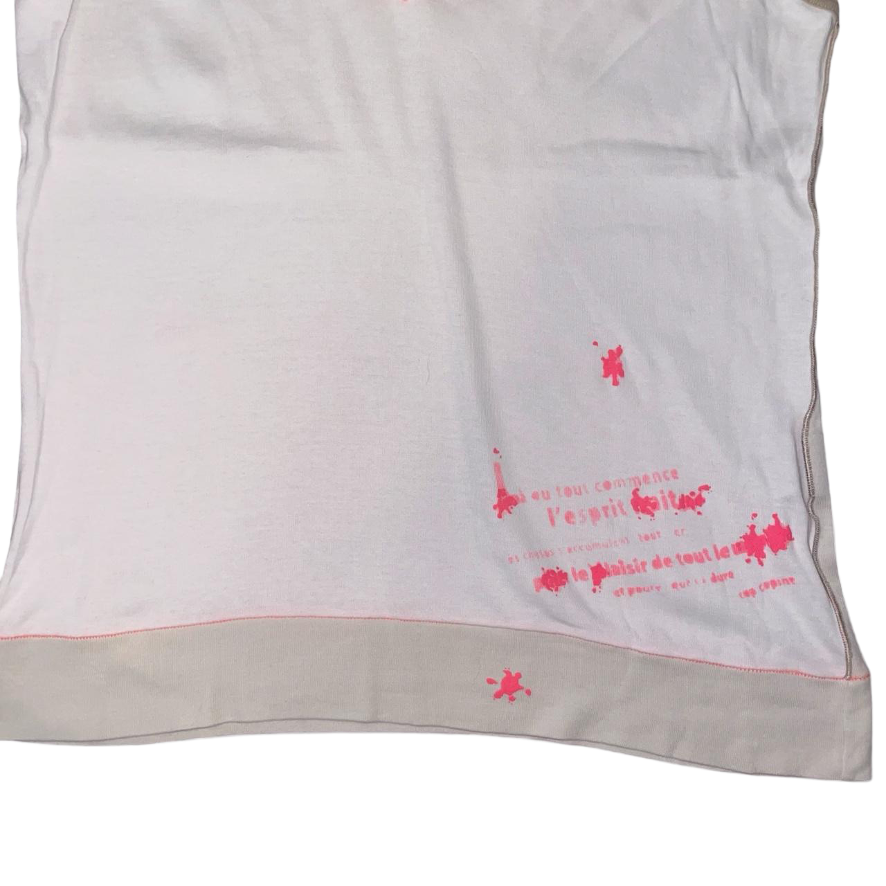 Cop. Copine white graphic cut out tank top | mid-2000s