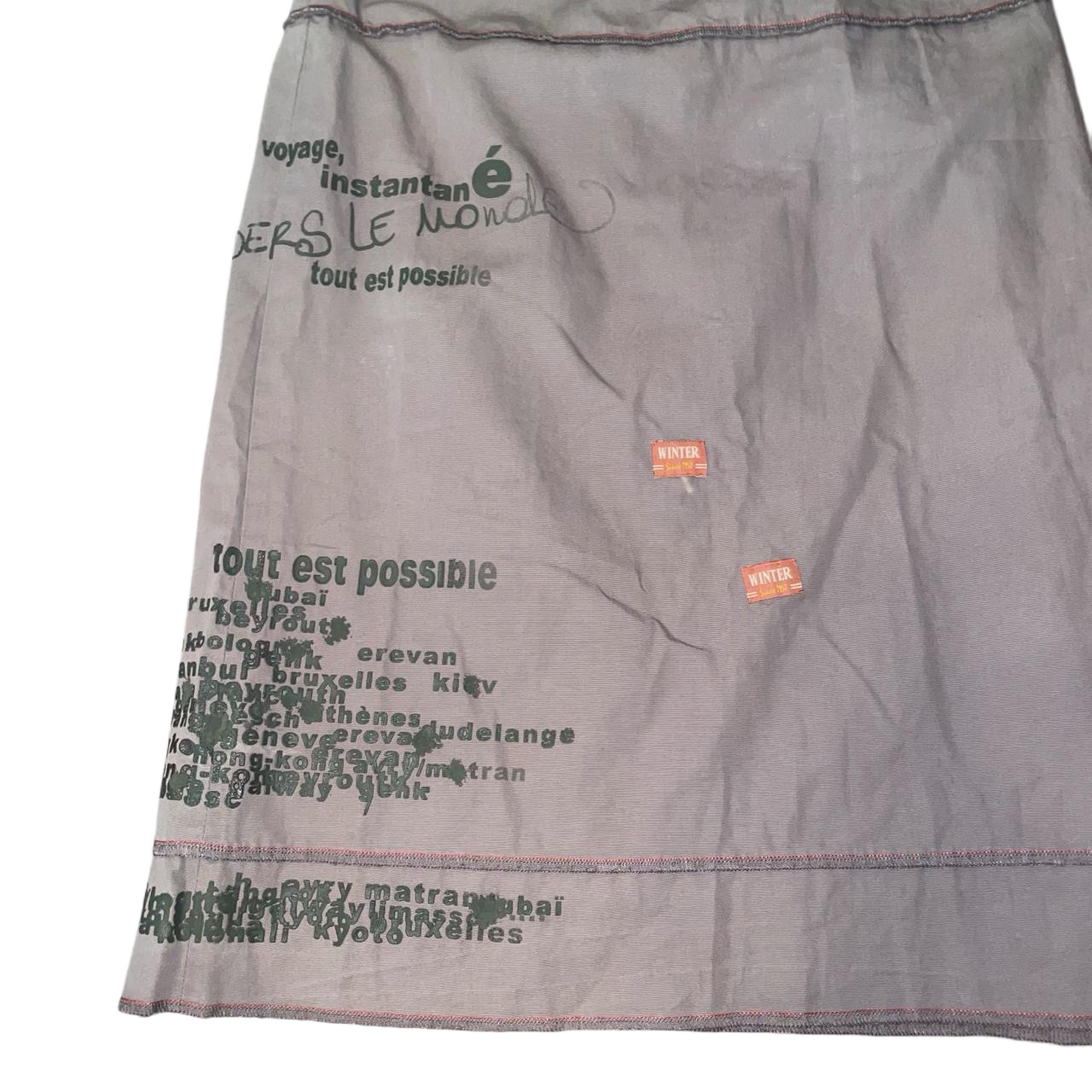 Cop. Copine gray graphic midi skirt | mid-2000s