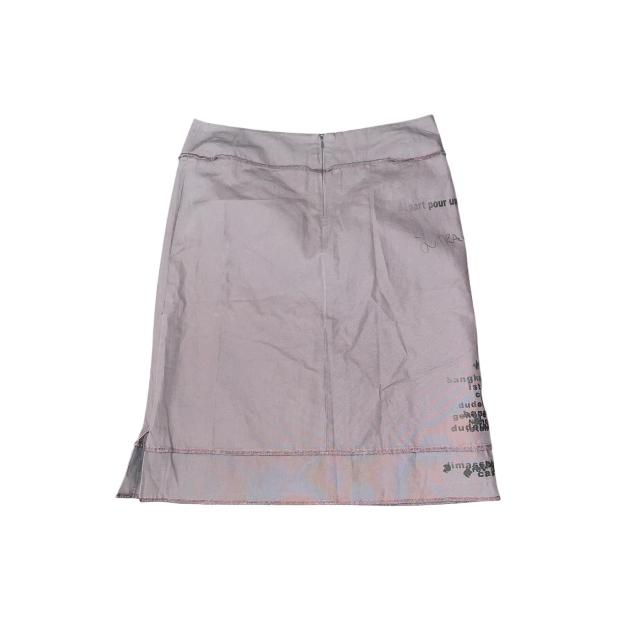 Cop. Copine gray graphic midi skirt | mid-2000s
