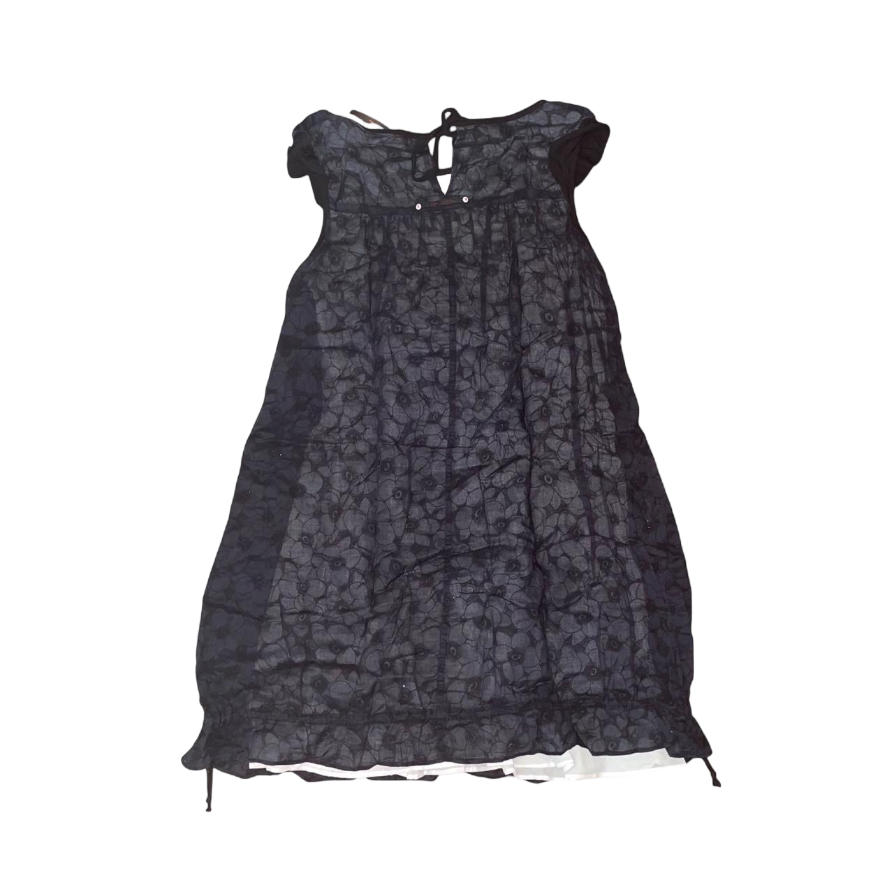 Cop. Copine black floral layered babydoll dress | mid-2000s
