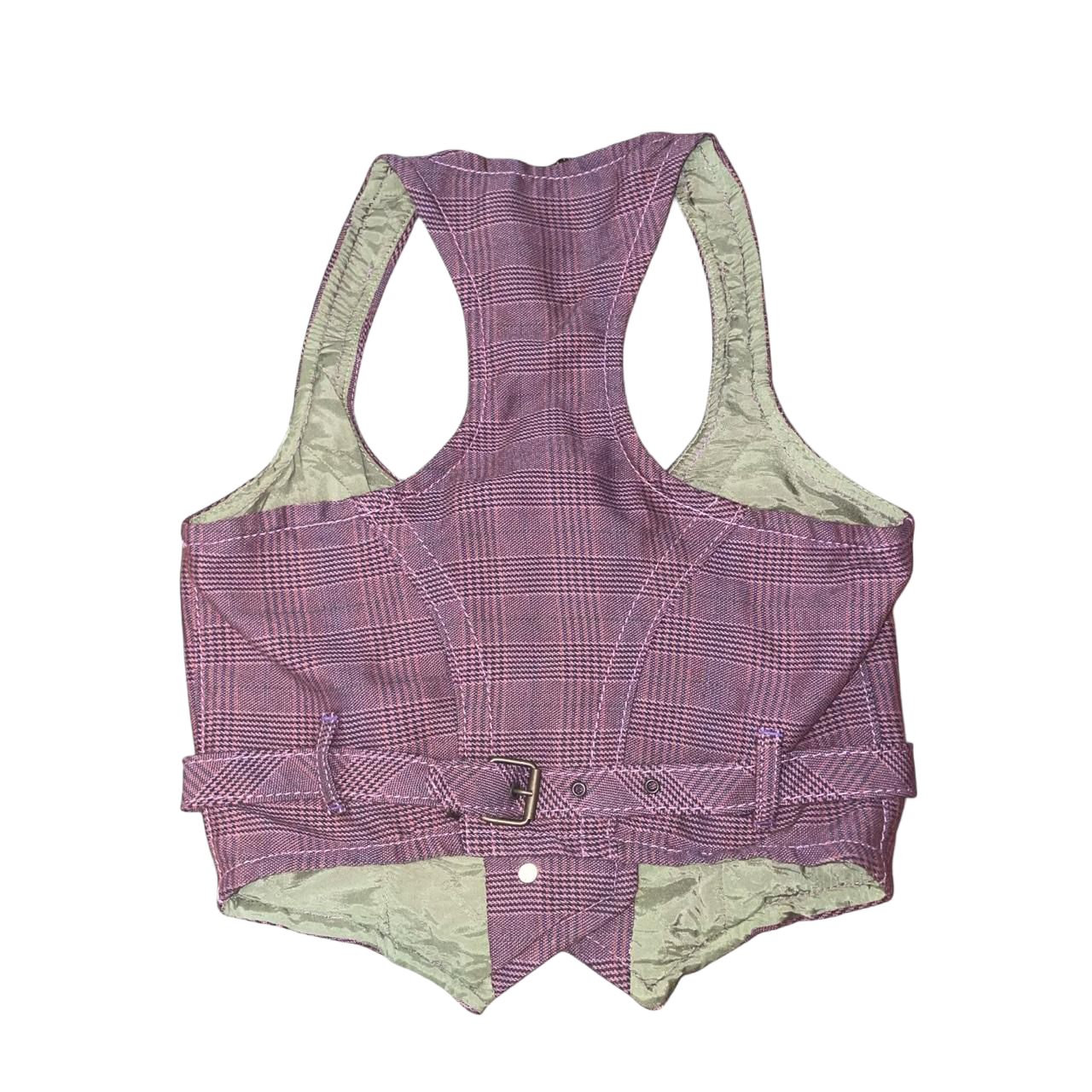 Miss sixty mauve button up fitted vest | fall/winter ‘06