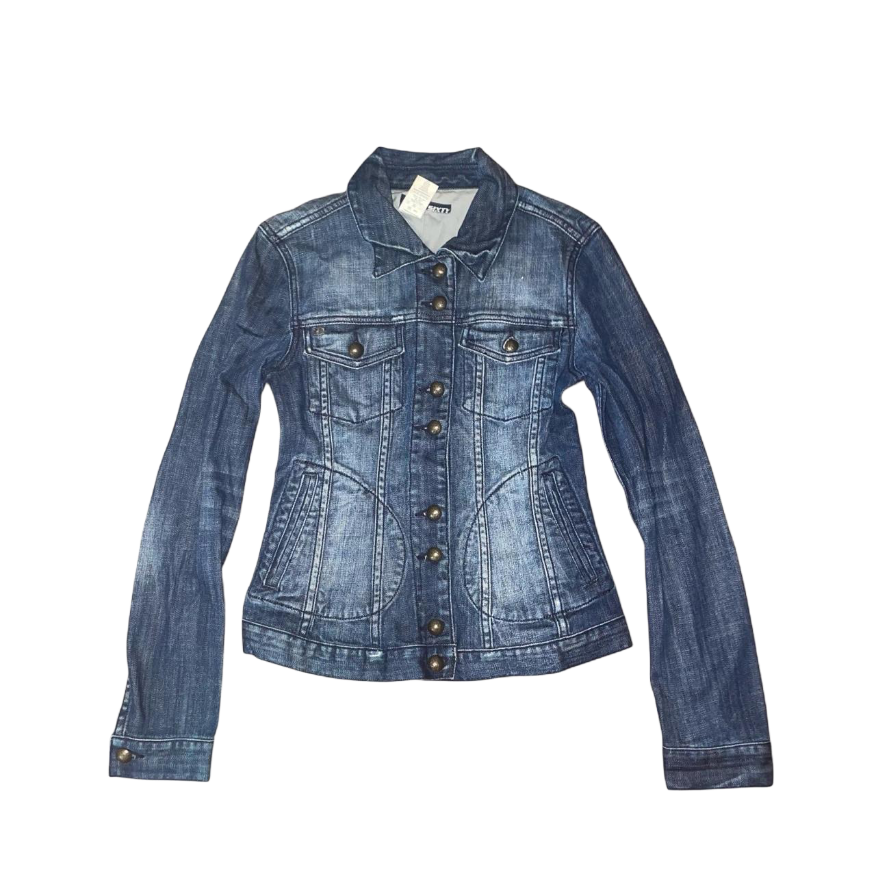 Miss Sixty dark wash button up fitted denim jacket | mid-2000s
