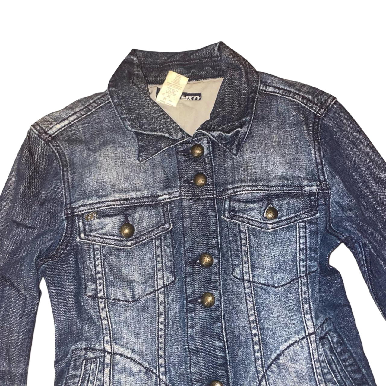 Miss Sixty dark wash button up fitted denim jacket | mid-2000s