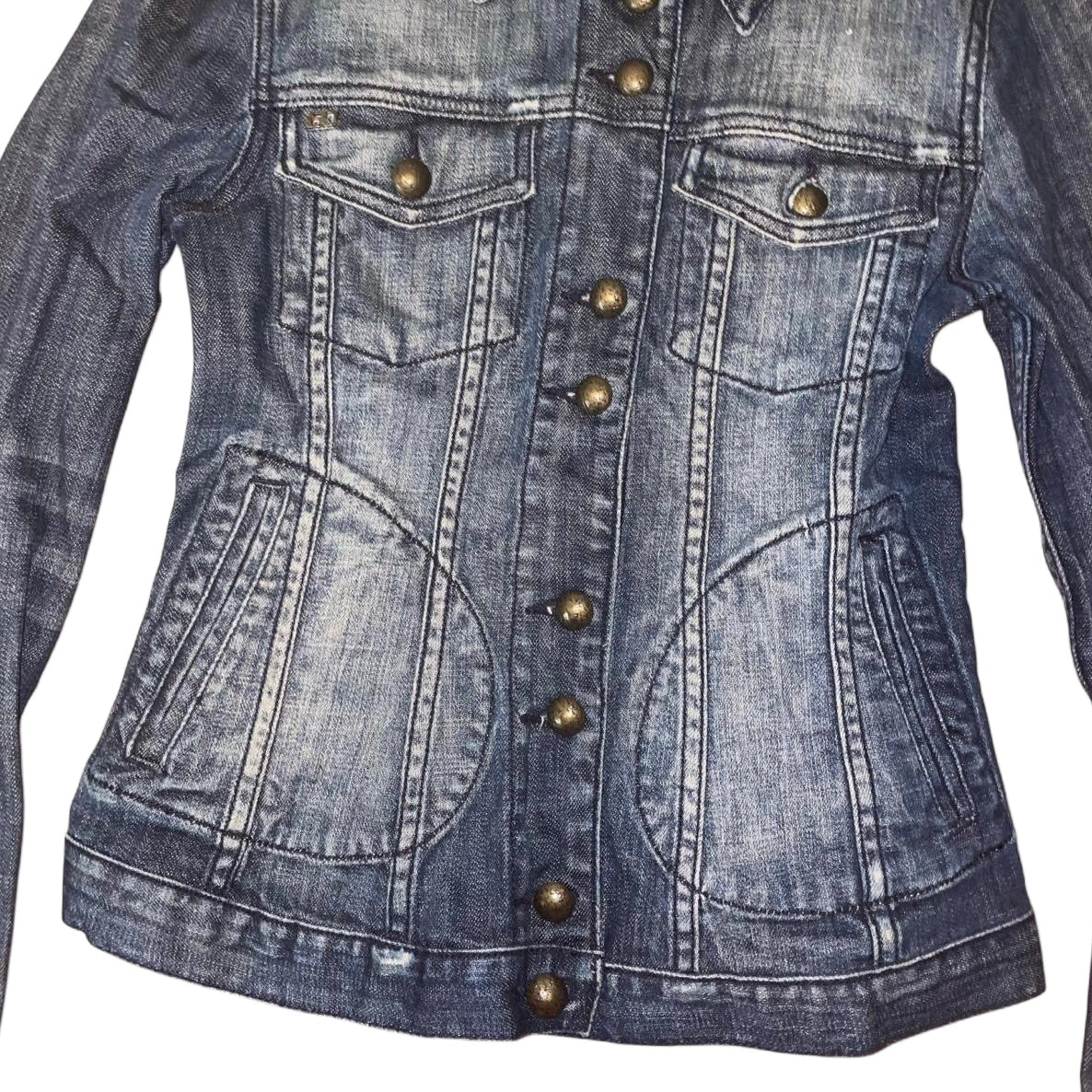 Miss Sixty dark wash button up fitted denim jacket | mid-2000s