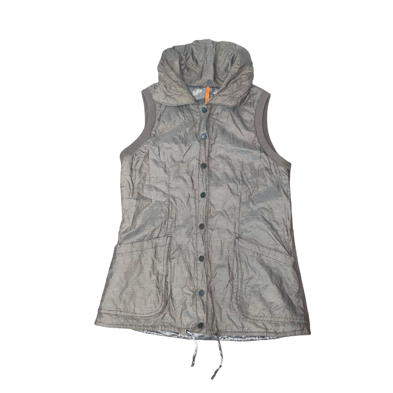 Cop. Copine muted brown puffy button up vest | mid-2000s