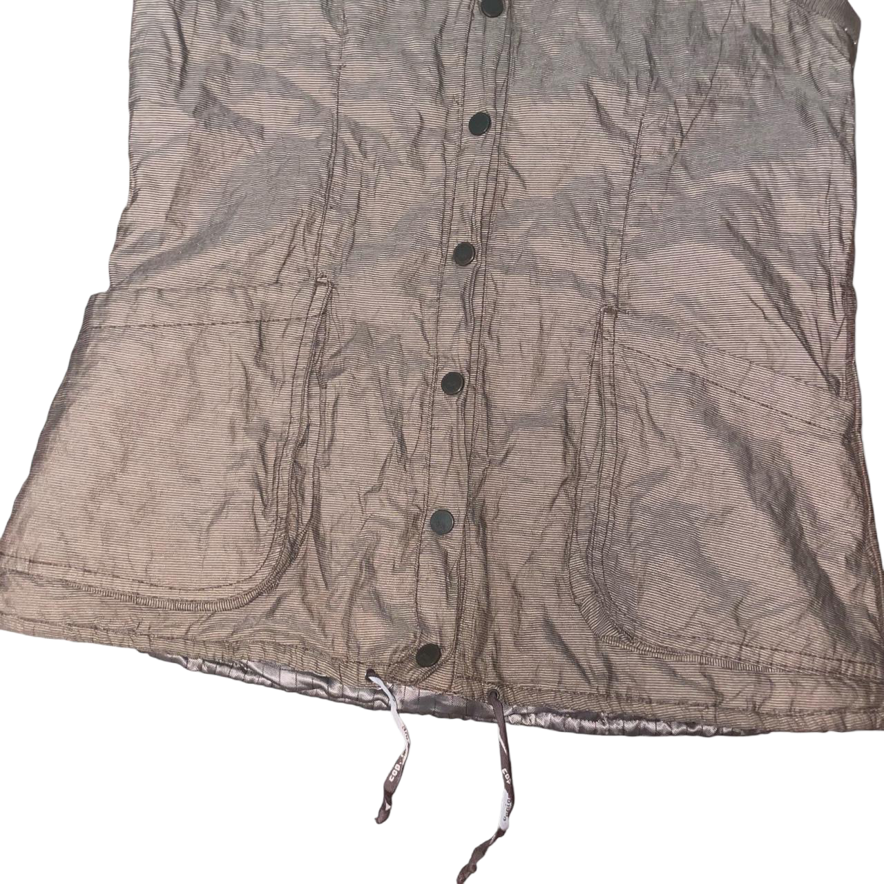 Cop. Copine muted brown puffy button up vest | mid-2000s