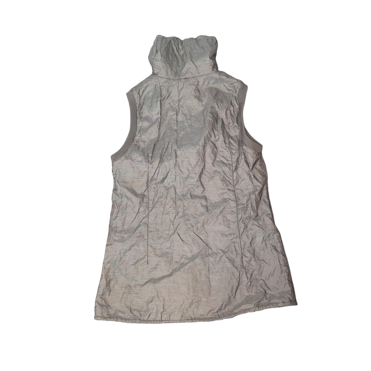Cop. Copine muted brown puffy button up vest | mid-2000s
