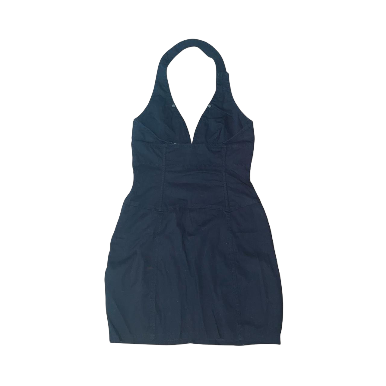 Miss Sixty black utility halter mini dress | mid-2000s