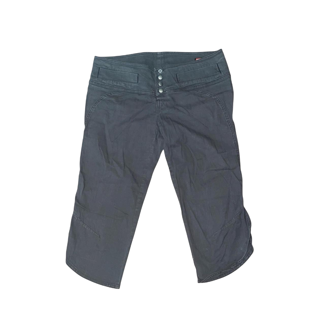 Diesel dark gray low rise capris | early-2000s