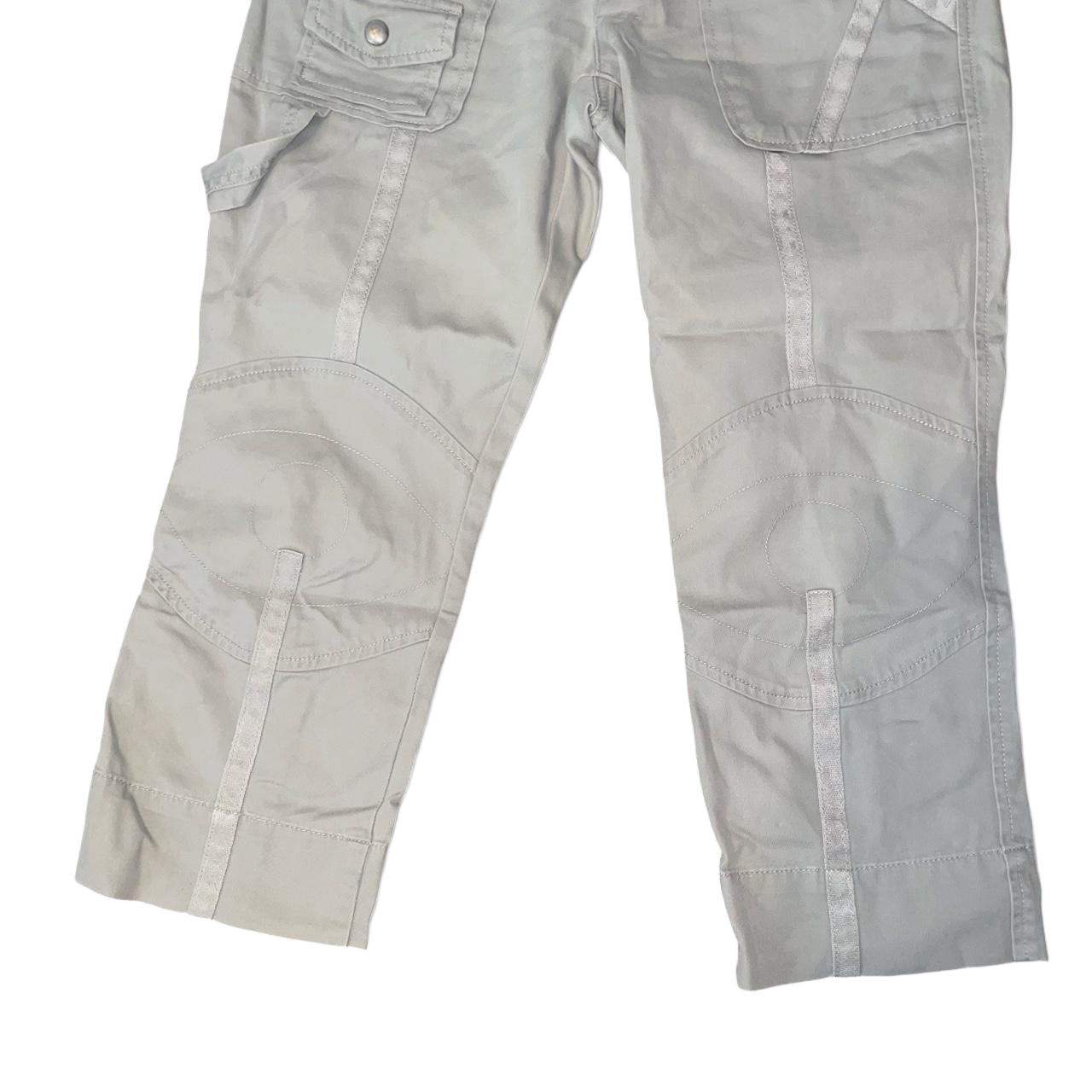 Diesel light gray studded utility capris | late-2000s