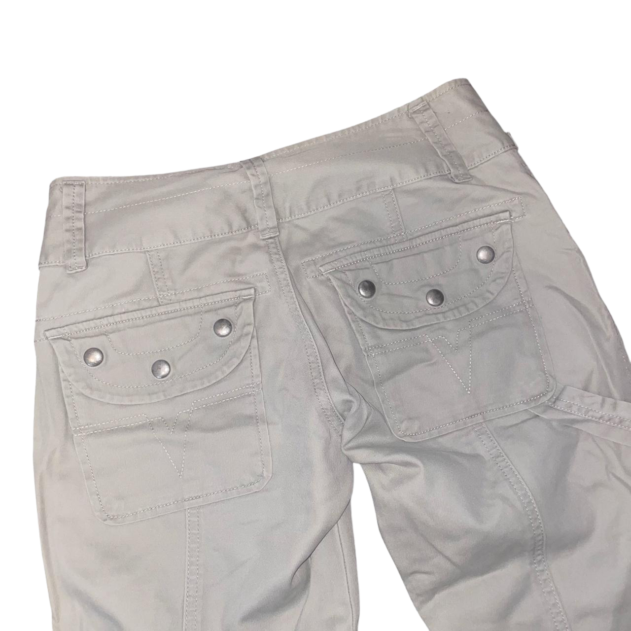 Diesel light gray studded utility capris | late-2000s