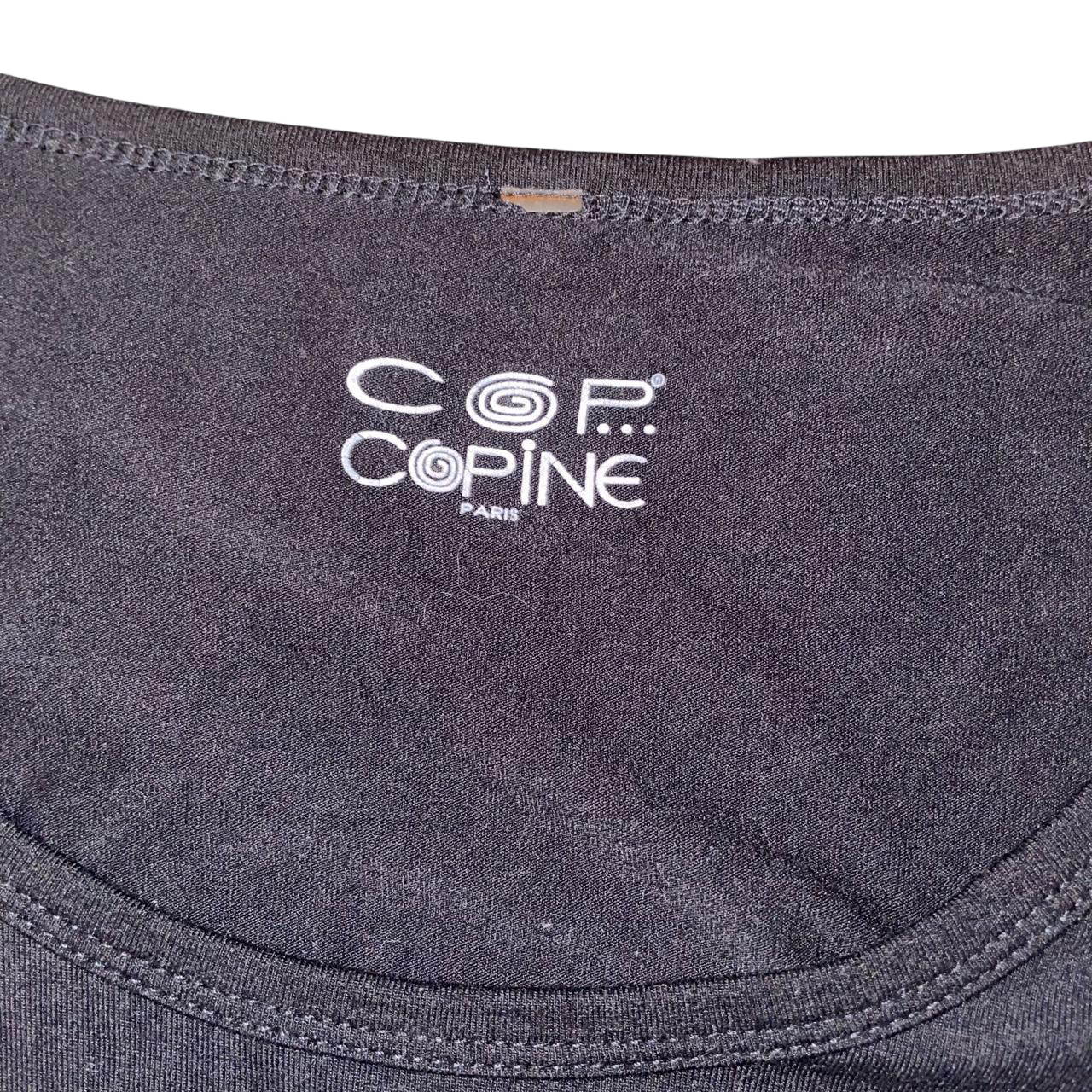 Cop. Copine black graphic long sleeve with thumbhole detail | late-2000s